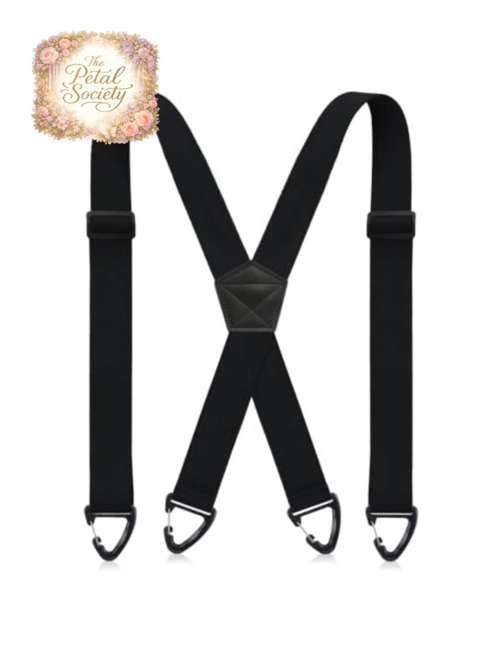 X Back Hidden Suspenders Elastic Polyester Metal Clip Heavy Duty Work
